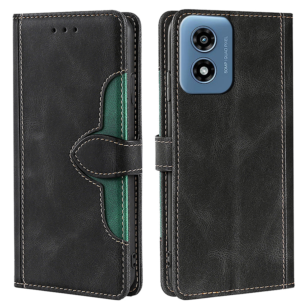 For Motorola Moto G Play (2024) 4G Case Skin-Feel Leather Wallet Stand Phone Cover For Motorola Moto G Play (2024) 4G Case Skin-Feel Leather Wallet Stand Phone Cover